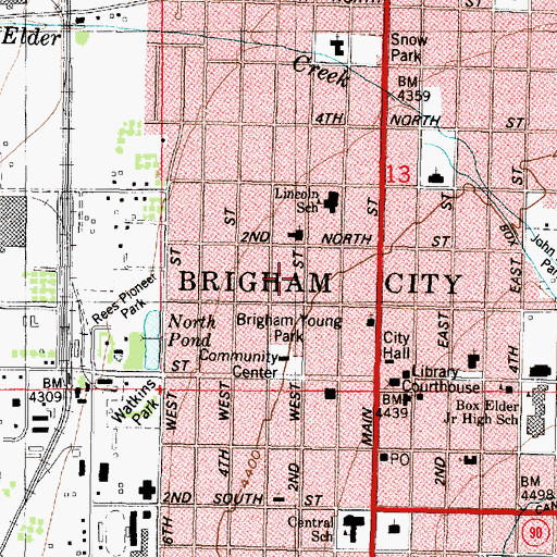 Topographic Map of The Church of Jesus Christ of Latter Day Saints, UT