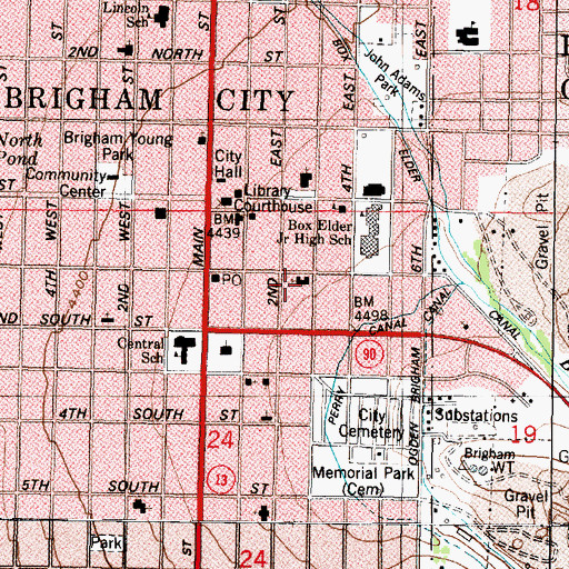 Topographic Map of The Church of Jesus Christ of Latter Day Saints, UT