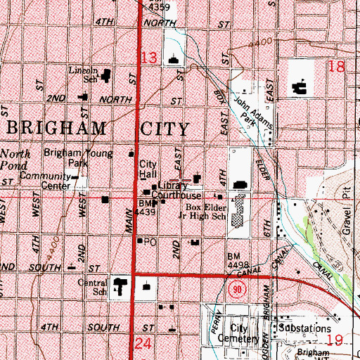 Topographic Map of The Church of Jesus Christ of Latter Day Saints, UT