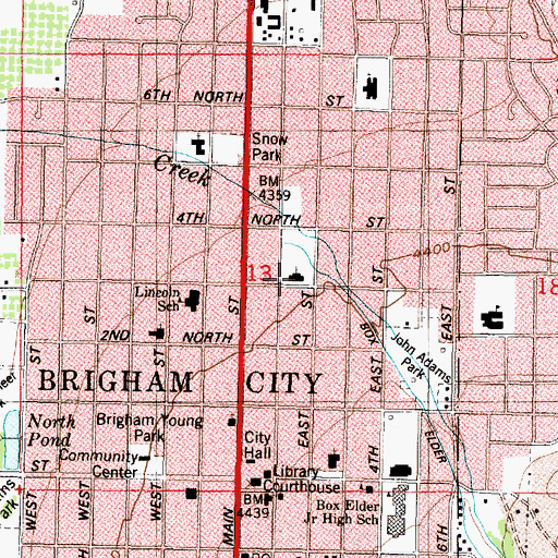 Topographic Map of The Church of Jesus Christ of Latter Day Saints, UT