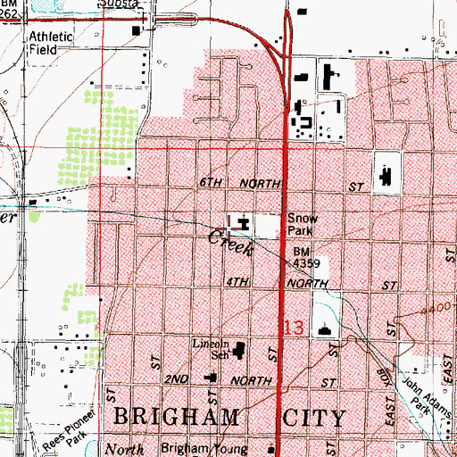 Topographic Map of The Church of Jesus Christ of Latter Day Saints, UT