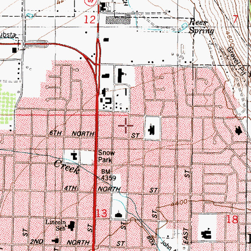 Topographic Map of The Church of Jesus Christ of Latter Day Saints, UT
