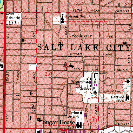 Topographic Map of The Church of Jesus Christ of Latter Day Saints, UT