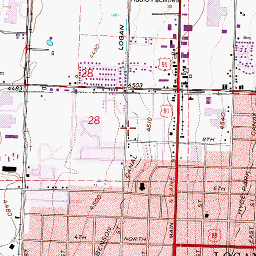 Topographic Map of The Church of Jesus Christ of Latter Day Saints, UT