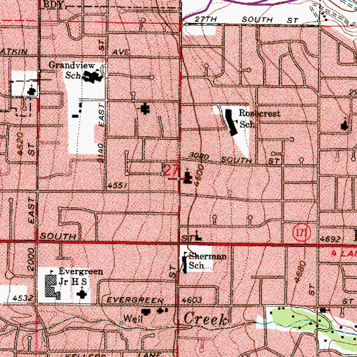 Topographic Map of The Church of Jesus Christ of Latter Day Saints, UT
