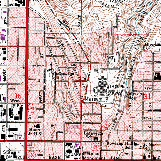 Topographic Map of The Church of Jesus Christ of Latter Day Saints, UT
