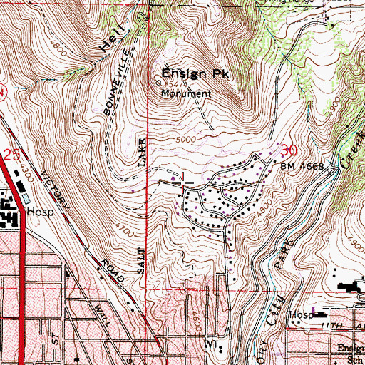 Topographic Map of The Church of Jesus Christ of Latter Day Saints, UT