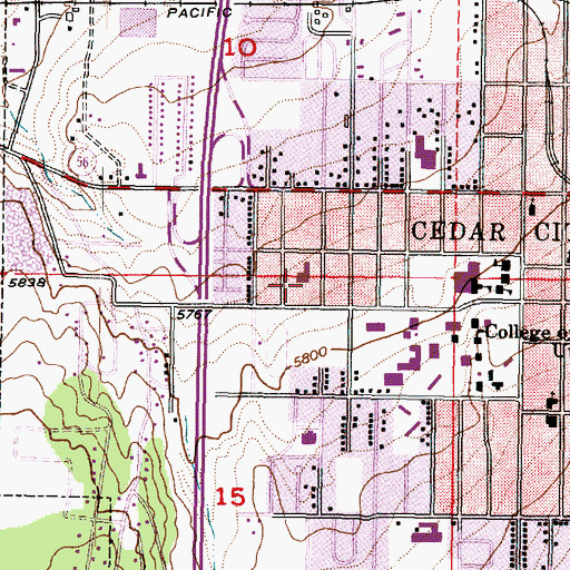 Topographic Map of The Church of Jesus Christ of Latter Day Saints, UT