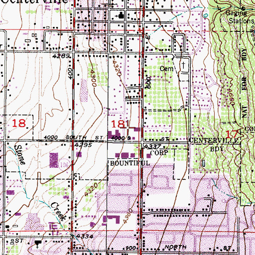 Topographic Map of The Church of Jesus Christ of Latter Day Saints, UT