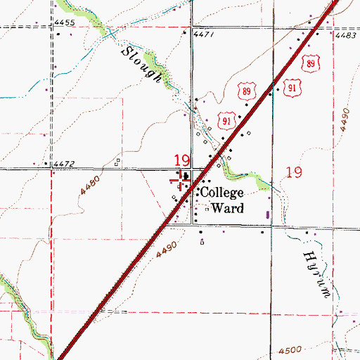 Topographic Map of The Church of Jesus Christ of Latter Day Saints, UT