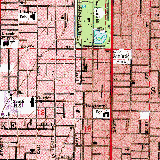 Topographic Map of The Church of Jesus Christ of Latter Day Saints, UT