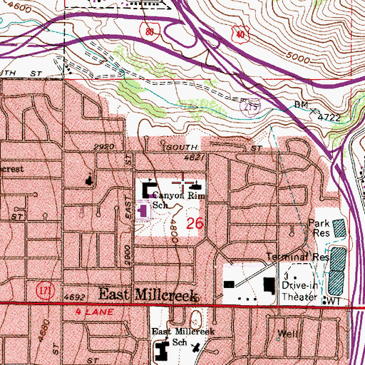 Topographic Map of The Church of Jesus Christ of Latter Day Saints, UT