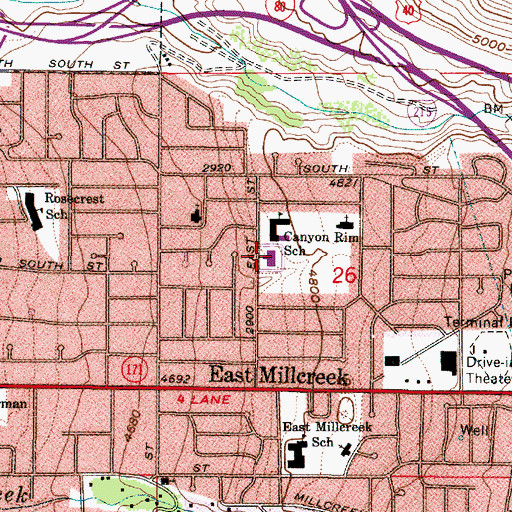 Topographic Map of The Church of Jesus Christ of Latter Day Saints, UT