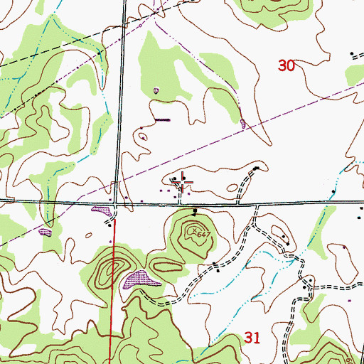 Topographic Map of Providence Baptist Church, AL