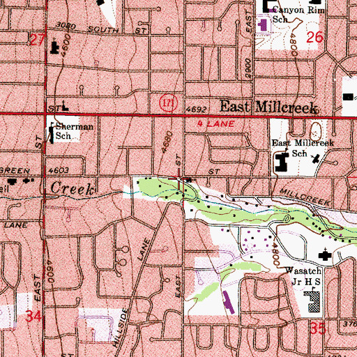 Topographic Map of The Church of Jesus Christ of Latter Day Saints, UT