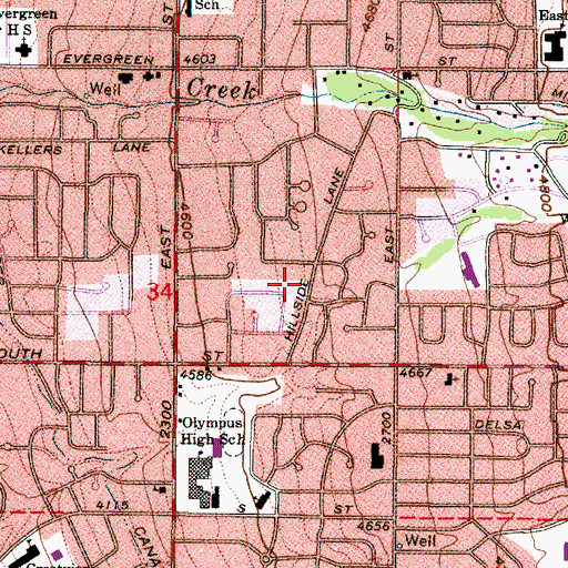 Topographic Map of The Church of Jesus Christ of Latter Day Saints, UT