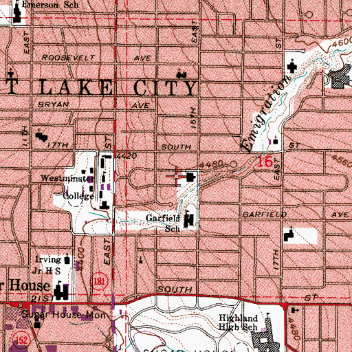 Topographic Map of The Church of Jesus Christ of Latter Day Saints, UT