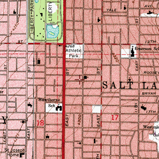 Topographic Map of The Church of Jesus Christ of Latter Day Saints, UT