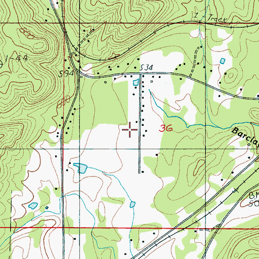 Topographic Map of Pruitts Spring, AL