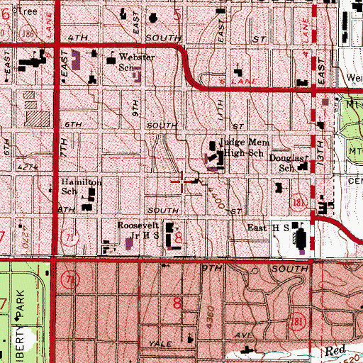 Topographic Map of The Church of Jesus Christ of Latter Day Saints, UT