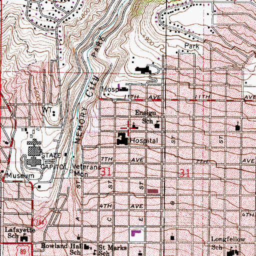 Topographic Map of The Church of Jesus Christ of Latter Day Saints, UT