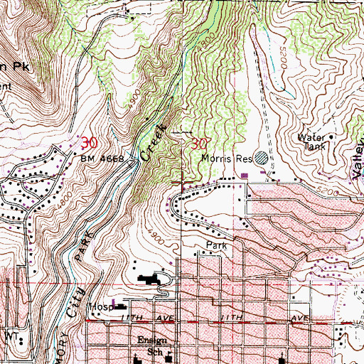 Topographic Map of The Church of Jesus Christ of Latter Day Saints, UT