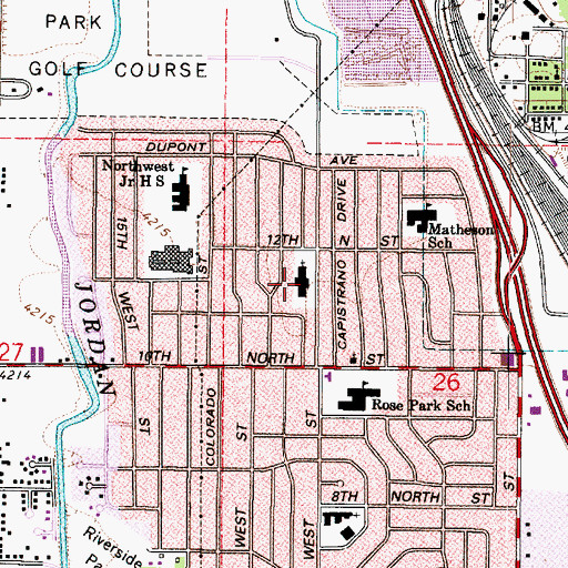Topographic Map of The Church of Jesus Christ of Latter Day Saints, UT