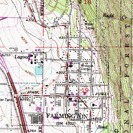 Topographic Map of The Church of Jesus Christ of Latter Day Saints, UT
