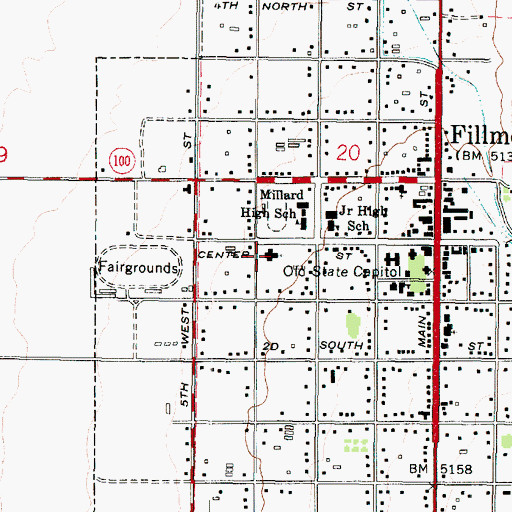 Topographic Map of The Church of Jesus Christ of Latter Day Saints, UT
