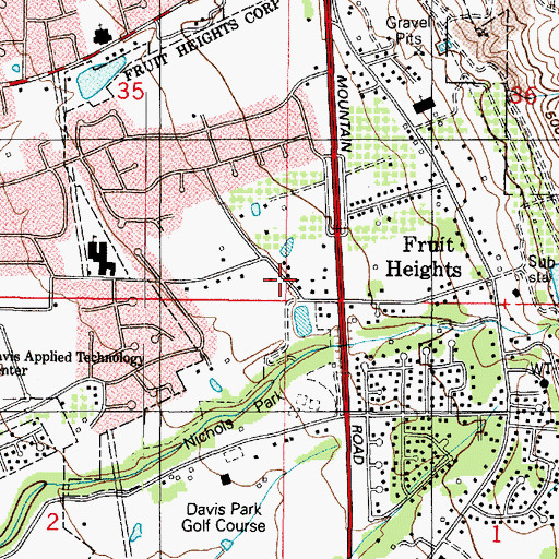 Topographic Map of The Church of Jesus Christ of Latter Day Saints, UT