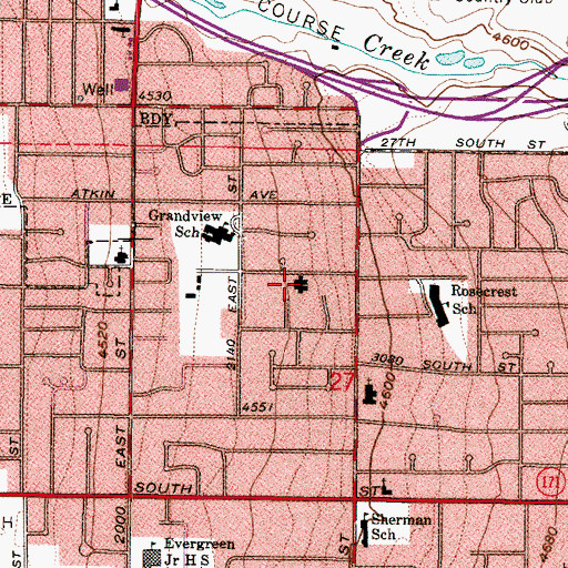 Topographic Map of The Church of Jesus Christ of Latter Day Saints, UT