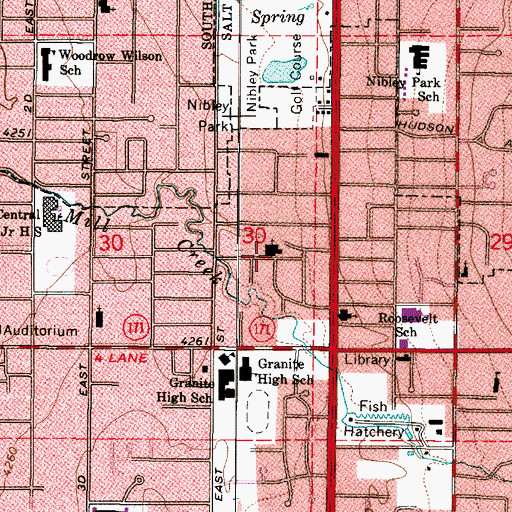 Topographic Map of The Church of Jesus Christ of Latter Day Saints, UT