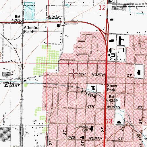 Topographic Map of The Church of Jesus Christ of Latter Day Saints, UT
