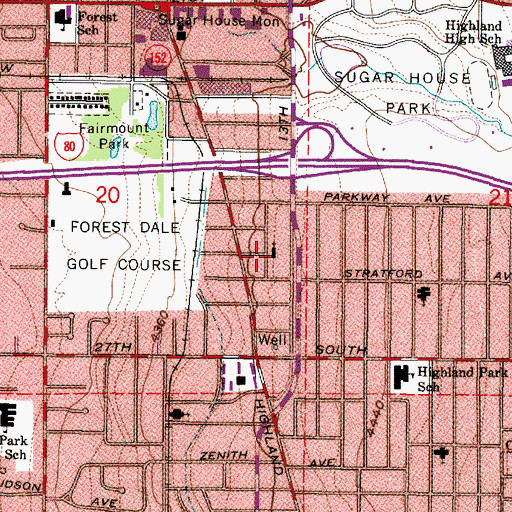 Topographic Map of The Church of Jesus Christ of Latter Day Saints, UT