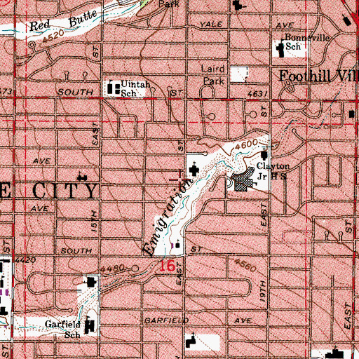 Topographic Map of The Church of Jesus Christ of Latter Day Saints, UT