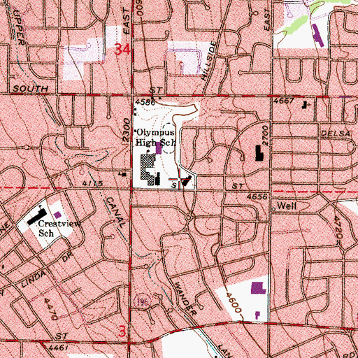 Topographic Map of The Church of Jesus Christ of Latter Day Saints, UT