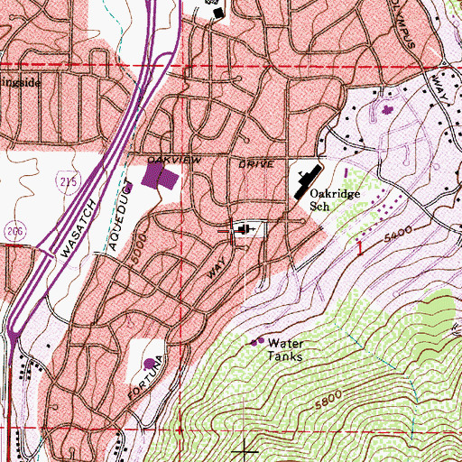 Topographic Map of The Church of Jesus Christ of Latter Day Saints, UT