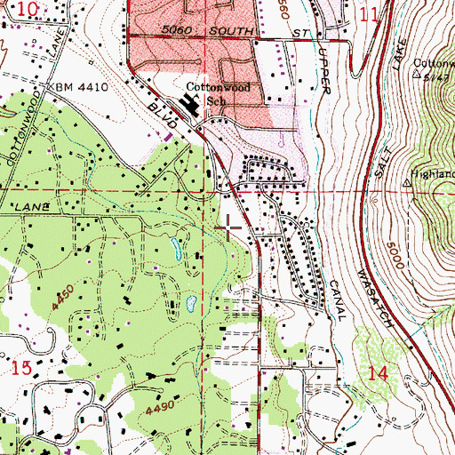 Topographic Map of The Church of Jesus Christ of Latter Day Saints, UT