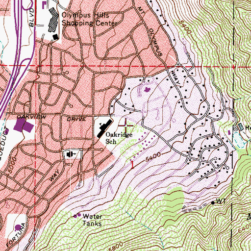Topographic Map of The Church of Jesus Christ of Latter Day Saints, UT