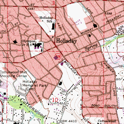 Topographic Map of The Church of Jesus Christ of Latter Day Saints, UT