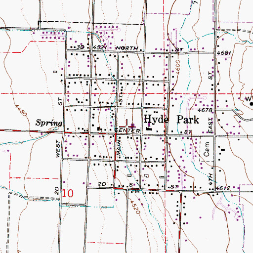 Topographic Map of The Church of Jesus Christ of Latter Day Saints, UT