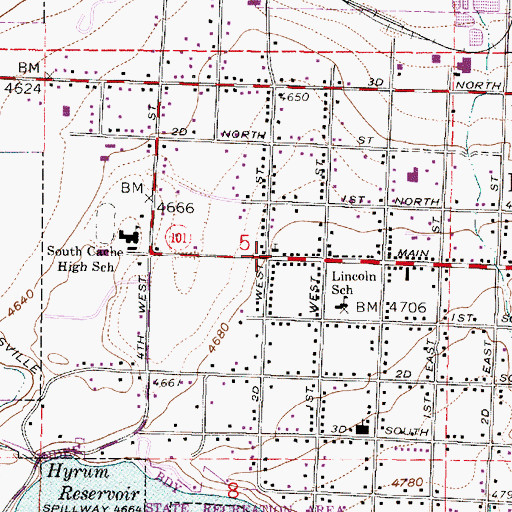 Topographic Map of The Church of Jesus Christ of Latter Day Saints, UT