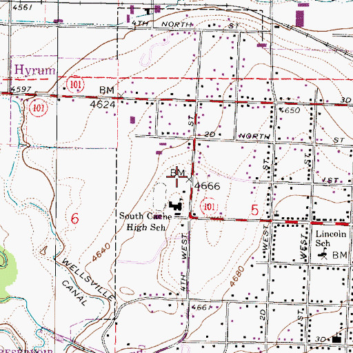 Topographic Map of The Church of Jesus Christ of Latter Day Saints, UT