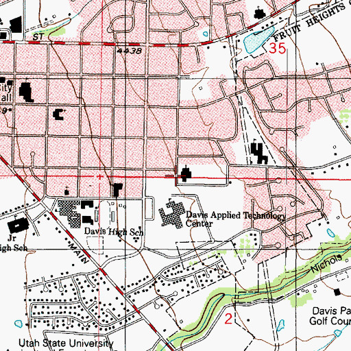 Topographic Map of The Church of Jesus Christ of Latter Day Saints, UT