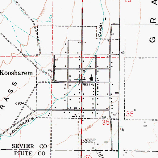 Topographic Map of The Church of Jesus Christ of Latter Day Saints, UT