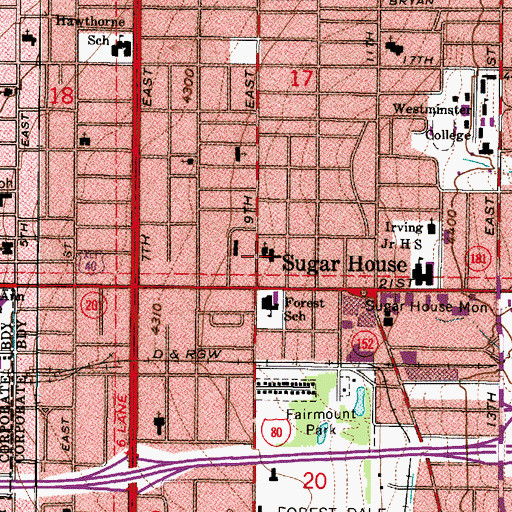 Topographic Map of The Church of Jesus Christ of Latter Day Saints, UT