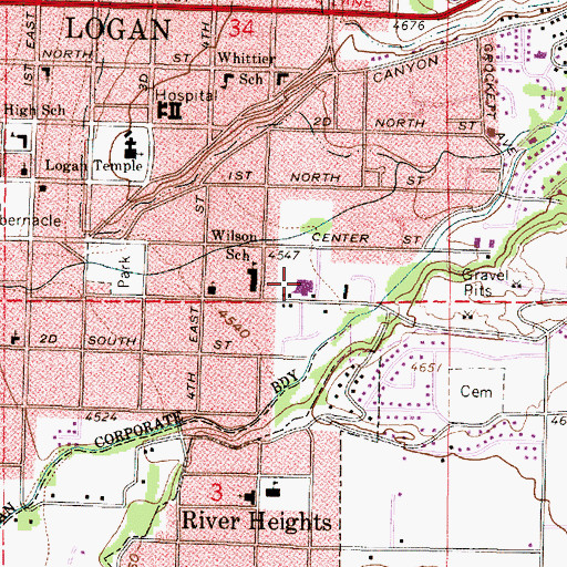 Topographic Map of The Church of Jesus Christ of Latter Day Saints, UT