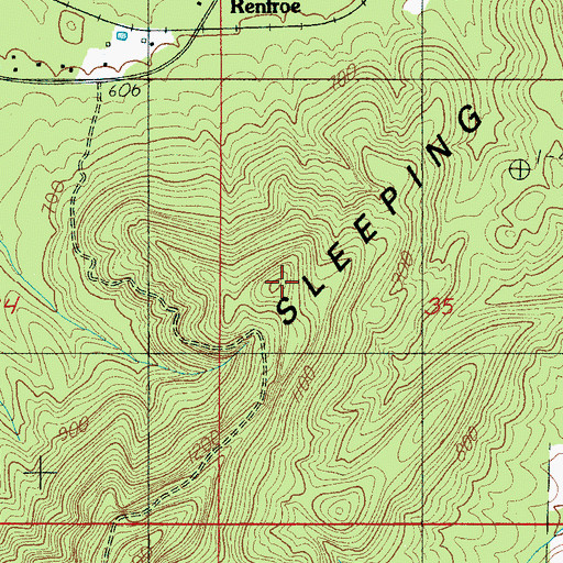 Topographic Map of Renfroe Mountain, AL