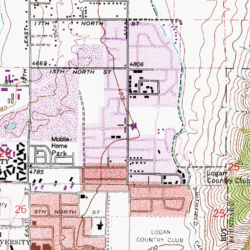 Topographic Map of The Church of Jesus Christ of Latter Day Saints, UT