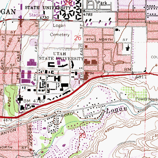 Topographic Map of The Church of Jesus Christ of Latter Day Saints, UT